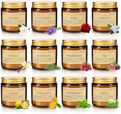 Scented Candle Set 24 Pack (3.05oz Each) - Aromatherapy Candles with Essential Oils, Smokeless Soy Wax Candles in 12 Scents, Gift for Women/Mom, Valentine/Mother's Day/Christmas/Birthday - Image 3