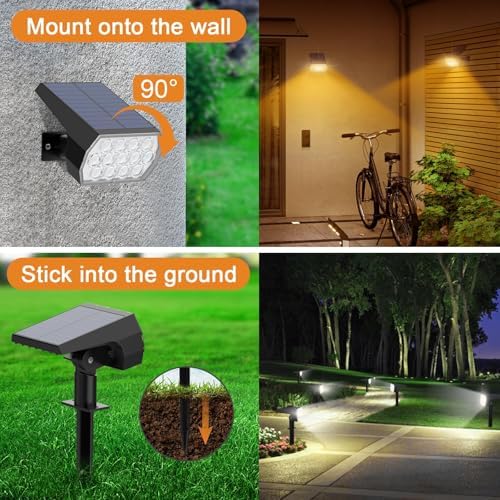 WELALO Solar Color Changing Spot Lights Outdoor, IP68 Waterproof, 2 Pack - Image 4