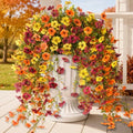 Homsunny Artificial Mums for Outdoors Hanging Flowers for Home Fall Decor by HomeD%C3%A9cor