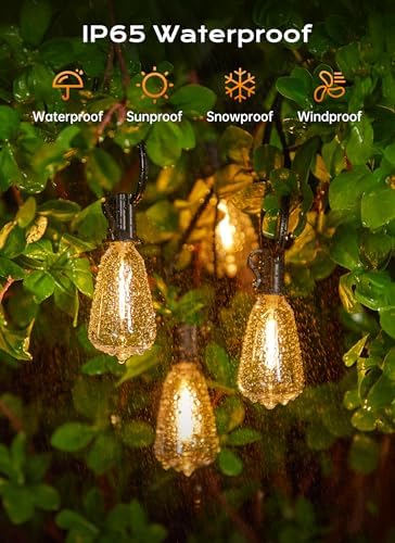 Minetom Outdoor String Lights with Remote 37FT, ST38 Patio Lights - Image 3