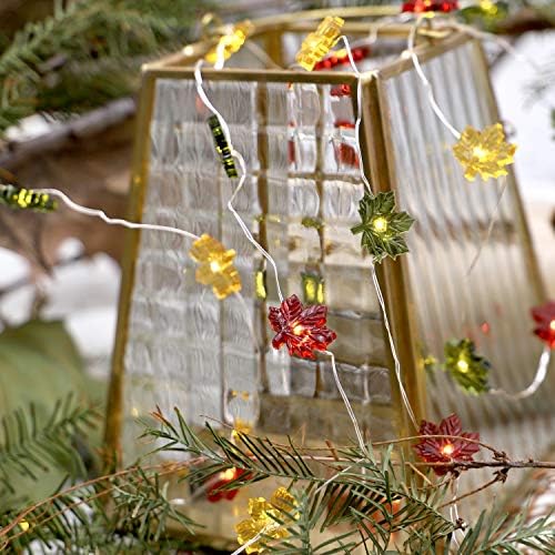 MIYA LIFE Maple Leaf String Lights 10FT 40LEDs Fall Fairy Lights with Leaves Battery Operated Halloween Lights for Thanksgiving Decorations Ideal Leaf Lights for Bedroom - Image 6