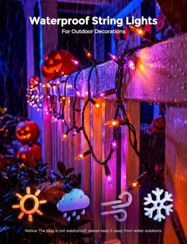 40FT Purple Orange Mini String Lights Halloween Decor for Party Decorations - Image 6