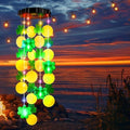 Shamrock Shell Solar Wind Chimes Outdoor with Shamrock Clover Design 27.5 Inch LED Shell Gradient Lights Hanging Decor for Garden, Yard, Patio, Porch by GlikCeil