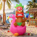 Shappy 5ft Inflatable Flamingo Lighted Blow up Tiki Hawaiian Party Decor by Shappy