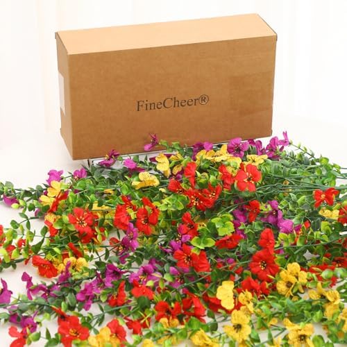 6 Pcs Fall Artificial Hanging Flowers Outdoor, Classic Color - Image 6