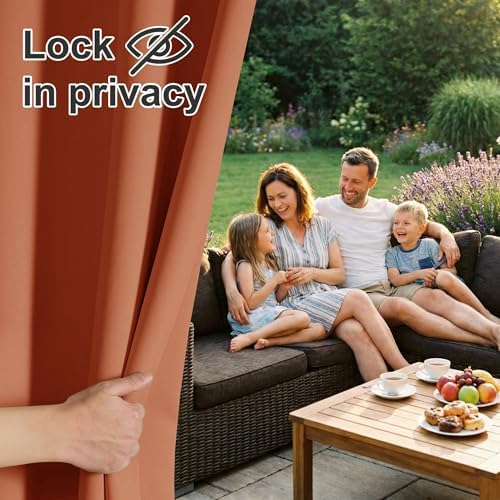 RYB HOME Outdoor Curtains for Patio Waterproof Privacy Thermal Insulated - Image 3