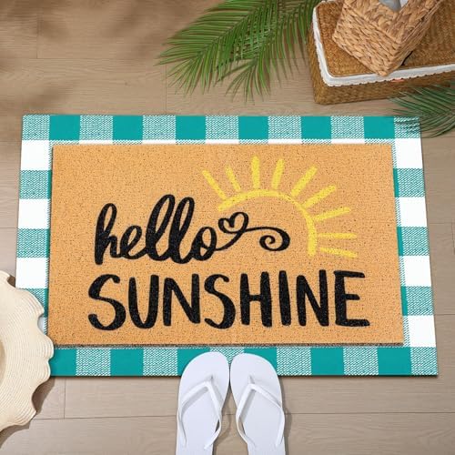 Tinideya 2 Pcs Hello Sunshine Door Mat 23.6 X 35.4 Inches - Image 3