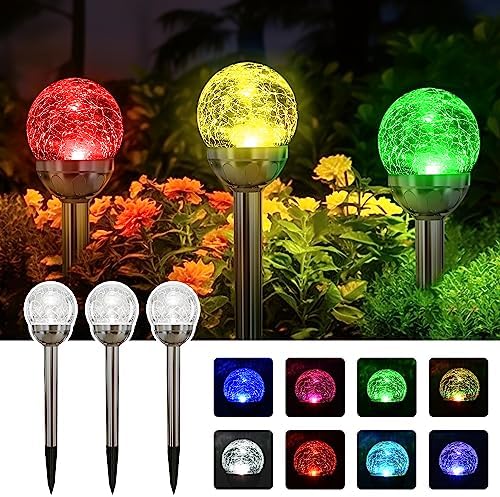SOLPEX Solar Garden Lights Outdoor, 3 Pack Color Changing Solar Lights - Image 3