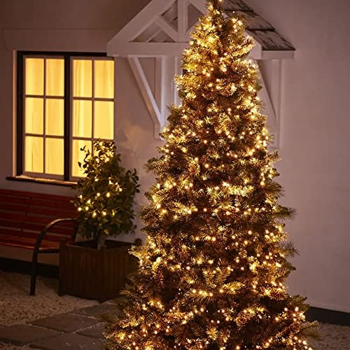 Dazzle Bright Warm White Christmas String Lights, 164ft 2000 LED Waterproof Green Wire Fairy Lights with 8 Modes, Outdoor Lights for Xmas Tree Holiday Wedding Party Christmas Decorations - Image 5