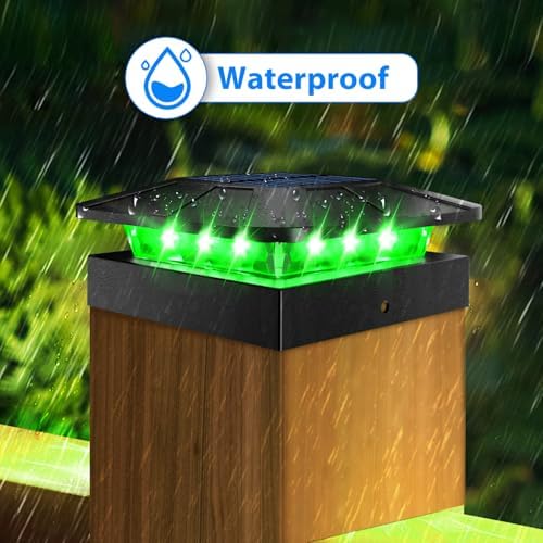 Peasur 20 Pack 4x4 Solar Post Cap Lights RGB Color Changing - Image 4