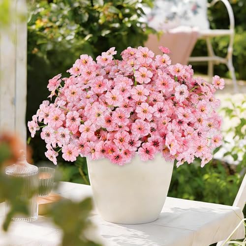 AmyHomie 20 PCS Artificial Flowers for Outdoors, UV Resistant Fake Plants - Image 6