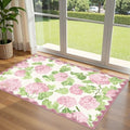 3x5 Pink Entryway Rug, Washable Indoor Outdoor Mats for Front Door by Othilic