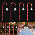 16 Pack 15inch Candy Cane Lights，Twinkle Christmas Candy Cane Pathway Markers, Xmas Pathway Lights Outdoor for Walkway Garden Lawn Holiday Decorations by GLOWNOVA