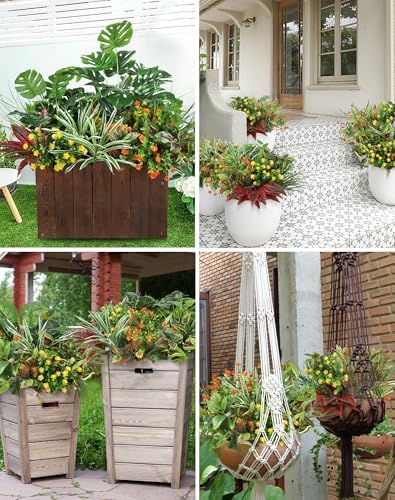Ouddy Decor 18 Pcs Artificial Plants for Outdoors Fake Greenery Stems - Image 5