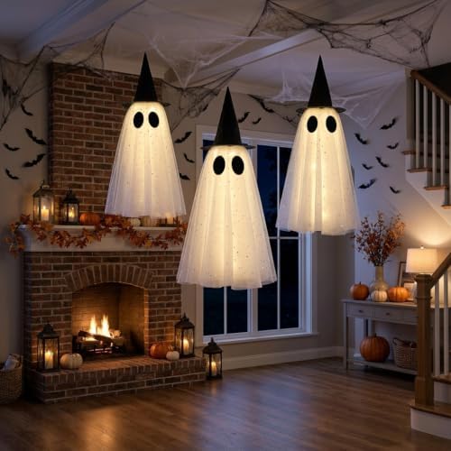 Halloween Ghost Decorations Outdoor, Halloween Hanging Ghosts Decorations - Image 6