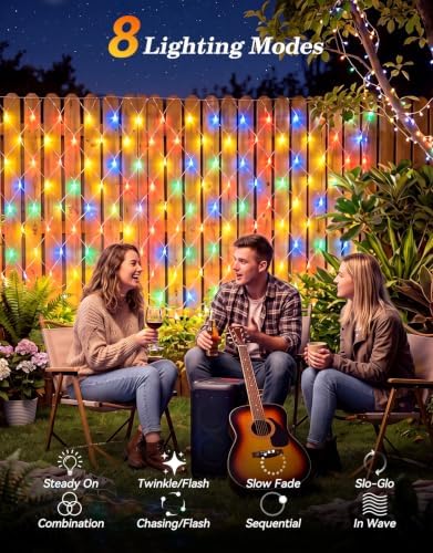 13x13FT Christmas Net Lights Outdoor Plug in with 8 Modes - Image 3