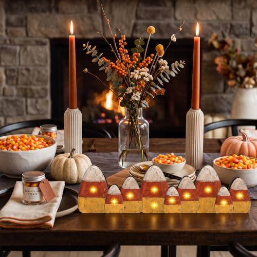 Yousoontic Fall Halloween Decor, Light up Candy Corn Table Centerpieces - Image 3