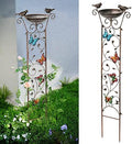 SUNNYPARK 43.5 Inch Metal Bird Bath Bowl with Garden Trellis Outdoor by SUNNYPARK