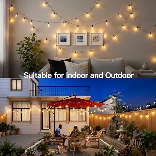 Outdoor String Lights, 100FT G40 Patio Lights with Remote, Balck - Image 6