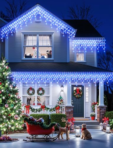 Icicle Christmas Lights Outdoor, 40 FT 432 LED Icicle Lights with 81 Drops - Image 7