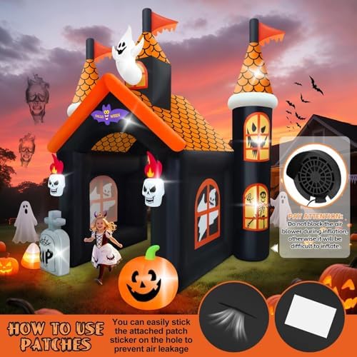 12FT Halloween Inflatable Archway, Kalolary Large Haunted House Inflatables - Image 5