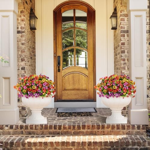 INQCMY Artificial Flowers for Outdoor Faux Plants Fake Flowers Spring Decor - Image 5
