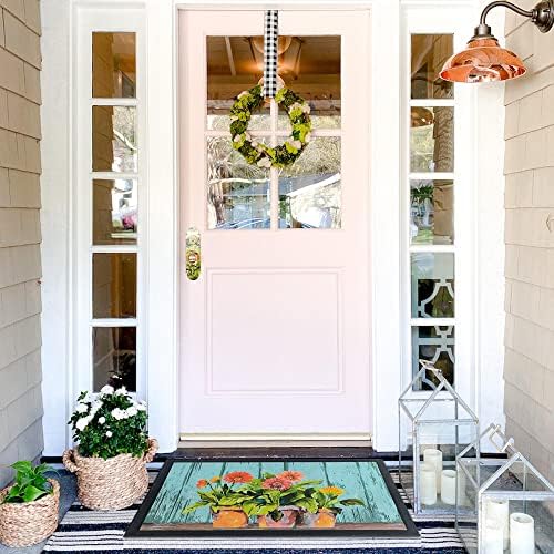 Spring Doormat, 17 x 30 Inch, Non-Slip Washable Outdoor Rug for Indoor Outdoor Home Decorations, Floral Design - Image 6