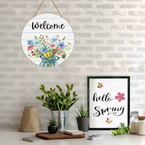 Spring Decorations for Home Spring Door Decor Mason Jar Flowers Wall Decor - Image 4