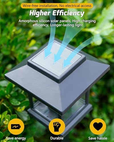 16-Pack Solar Lights Outdoor (Extra-Bright & Auto On/Off), Solar Powered Garden Lights, Outdoor Waterproof Solar Pathway Lights for Patio, Path, Yard, Landscape, Driveway, Walkway Decor (Warm White) - Image 6