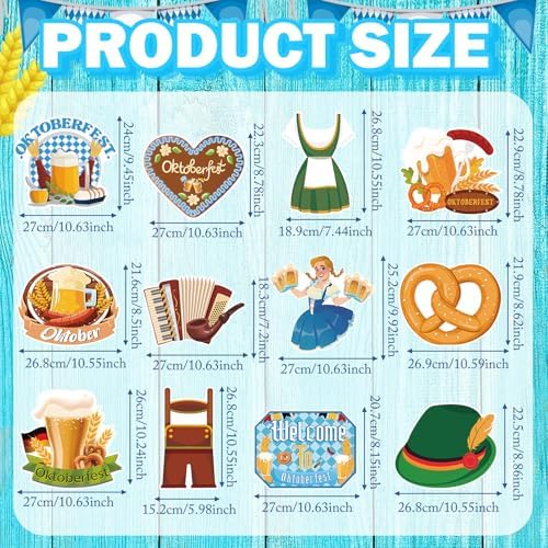 Amyhill 12 Pcs Oktoberfest Yard Decoration Outdoor Welcome to Oktoberfest Garden Lawn Signs with Stakes German Beer Festival Waterproof Outdoor Decor for Patio Lawn Walkway Party Supplies - Image 2
