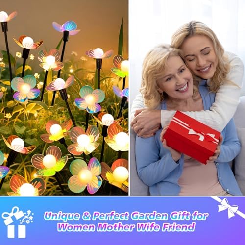 MRHEPHAESTUS Solar Garden Lights, 6 Pack 36 LED Solar Swaying Flower Light, Waterproof Firefly Lights Outdoor Fairy Light for Garden Patio Yard Pathway Flower Bed Decoration - Image 6