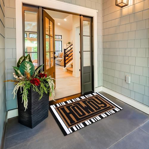 Drydiet 2 Pcs Howdy Western Doormat, Layered Farmhouse Front Porch Mat - Image 6