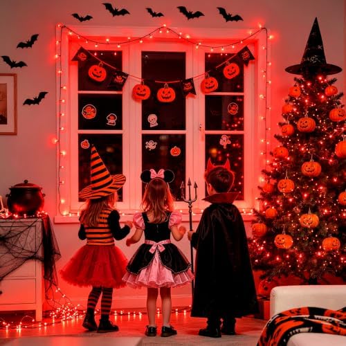 JMEXSUSS 250 LED Red Lights for Halloween, 91.5ft Red String Lights Plug in - Image 3