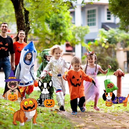6 PCS Halloween Dog Decorations Cute Halloween Yard Sign with Stakes Dog Yard Decorations Halloween Yard Decorations Outdoor Signs - Image 7