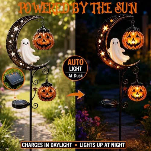 Halloween Decorations Outdoor-Solar Stake Lights Halloween Decor (Black-F) - Image 5