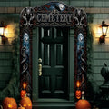ALKB Halloween decorations door Banners - 3 Pcs Halloween Cemetery Banner by ALKB