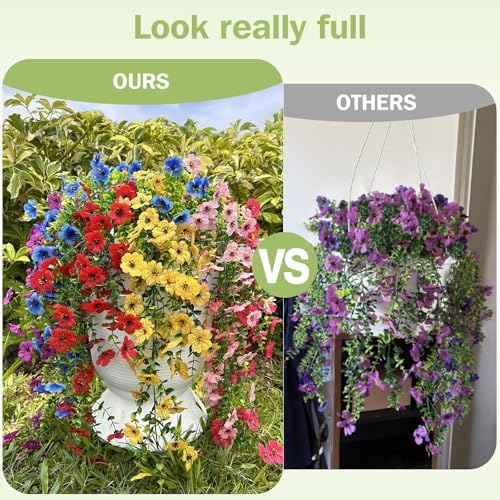 Artificial Hanging Flowers for Outdoors Spring Summer Decor - Image 4