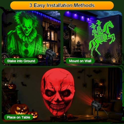 12-in-1 Halloween Projector Lights, Outdoor Dynamic Halloween Projector - Image 3