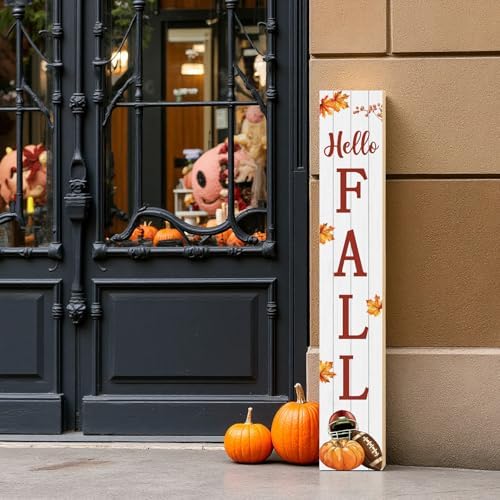 Fall Porch Decor Outdoor Autumn Thanksgiving Wooden Porch Sign 46.8 Inch - Image 4