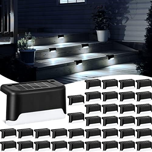 Tuanse 36 Pack Solar Deck Lights Outdoor Step Waterproof LED Stairs Lights Outside Fence Step for Pool Garden Wall Patio Yard Porch(White) by Tuanse