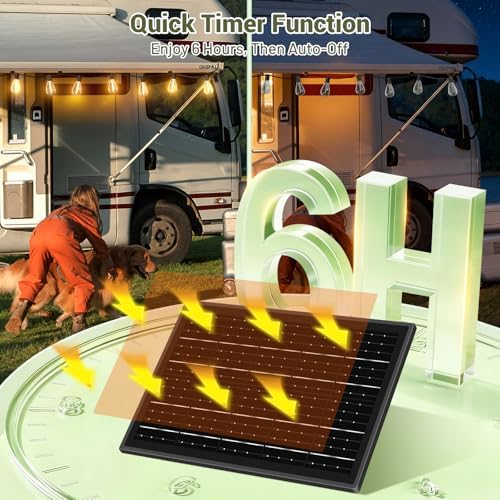 200FT Solar String Lights Outdoor Waterproof 72+2 LED Bulbs, Solar Powered with Remote & USB Port, 3 Light Modes Dimmable Patio Lights for Large Backyard, Garden, Party - Image 5