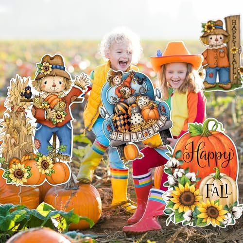 Fall Yard Signs Happy Fall Pumpkin Yard Signs with Stake for Thanksgiving - Image 5