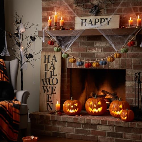 Remagr 20 Pcs Knit Pumpkins Fall Decor 2 Inch Thanksgiving, Green - Image 6