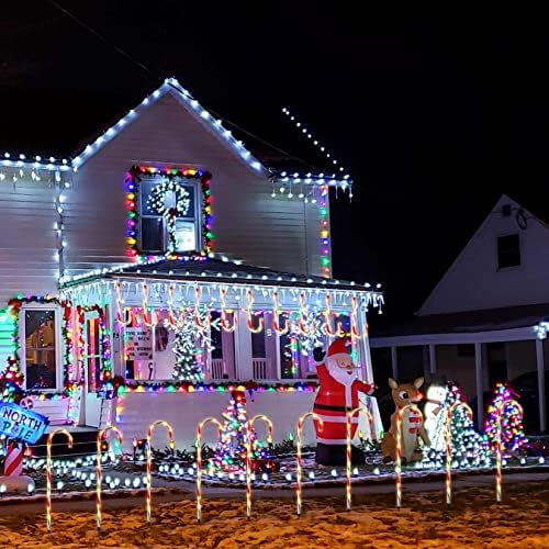 26-Inch Candy Cane Lights - 10 Pack Pathway Markers Christmas Decorations - Image 5