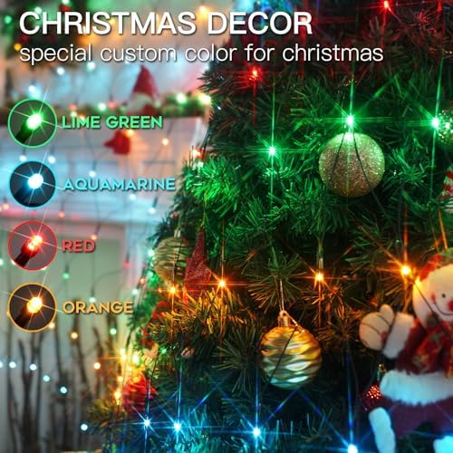 suddus 360 LED Christmas Net Light, Net Lights Outdoor,12ft x 5ft Bush Lights Outdoor Waterproof Connectable Green Wire for Bushes, Shrub, Hedge, Trees, Fence, Multicolor - Image 5