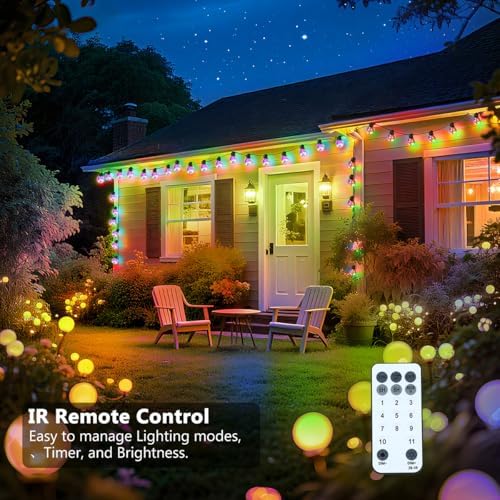 30ft Outdoor String Lights Battery Operated,20 G40 LED Patio Bulbs - Image 4