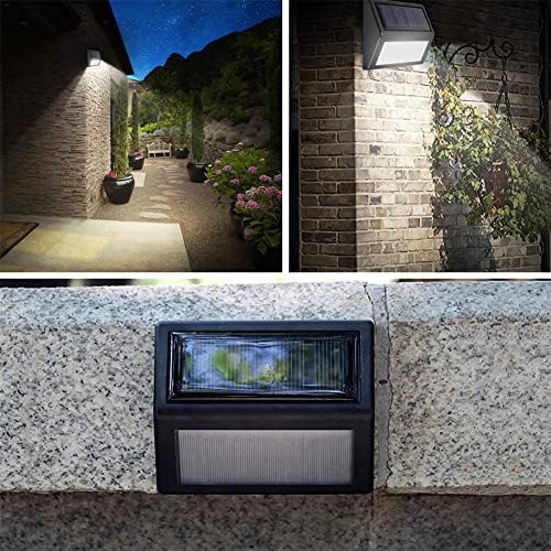 Solar Lights Outdoor, Waterproof Solar Powered Deck Step Lights for Patio Garden Backyard Garage Driveway Pathway Outside Wall Lighting (6, Warm White) - Image 6