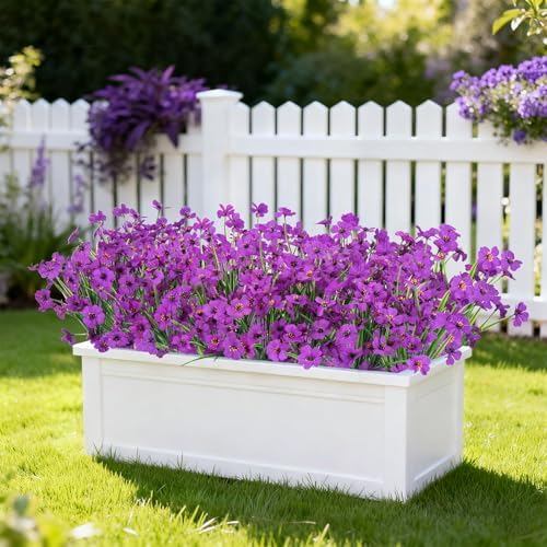 Ouddy Decor 24 Bundles Artificial Flowers for Outdoors Decorations, Purple - Image 5