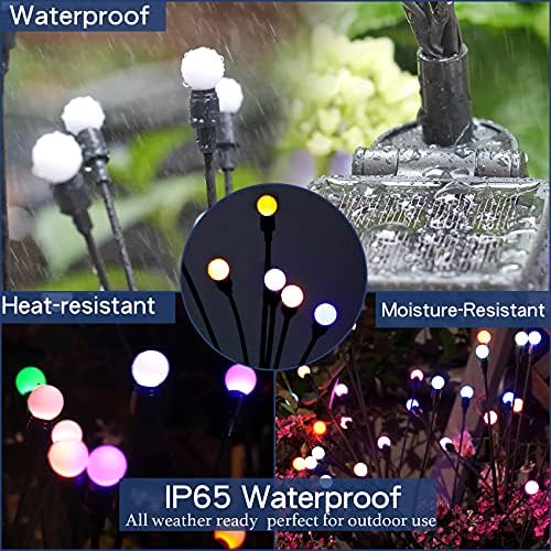 TONULAX Solar Garden Lights, Starburst Swaying When Wind Blows, Solar Lights Outdoor Decorative, Color Changing RGB Light for Yard Patio Pathway Decoration(4 Pack) - Image 4