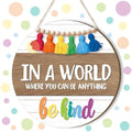 Boao 12 Inch Classroom Teacher Door Sign, Boho 3D Classroom Decoration by Boao